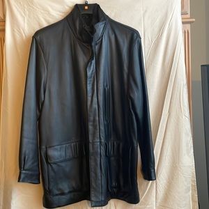 Alfani Men’s Leather Car Coat - Large